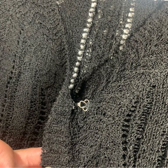 ASTR The Label Faux Wrap Front Pointelle V-Neck Open Knit Pullover Sweat… - Picture 6 of 10